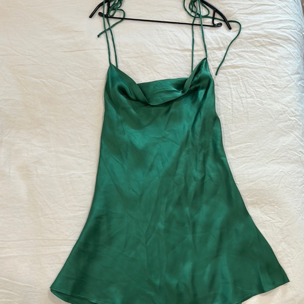 Sisters of the Label Silk green Slip dress